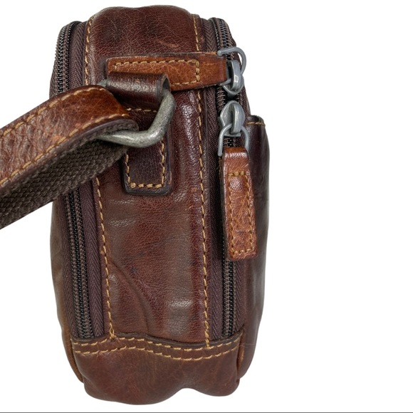 SOLD Jack Georges Voyager Dual Zip Crossbody Brown - Picture 8 of 14